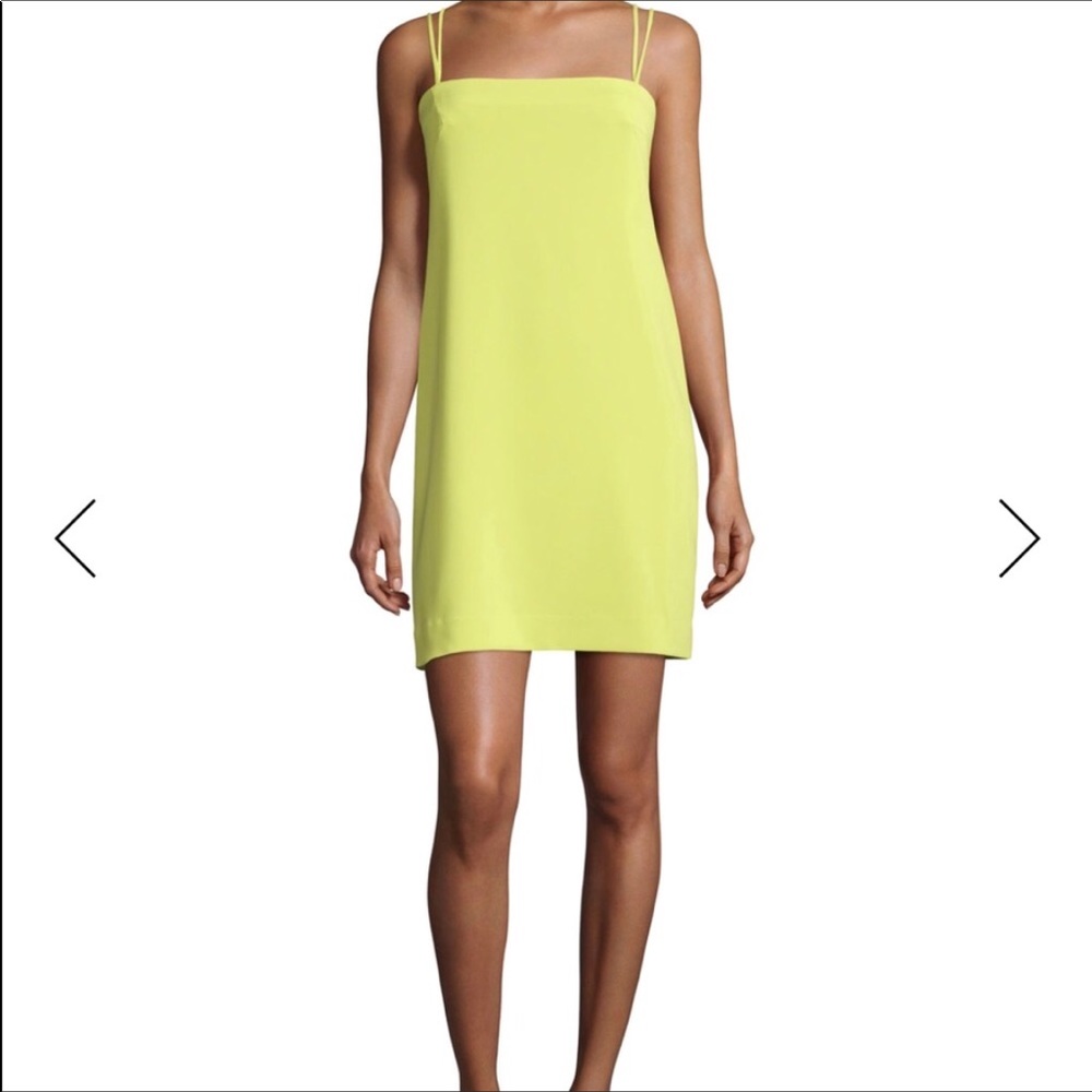 Milly Green Cady Strappy Dress